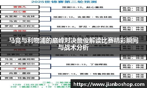 k8马竞与利物浦的巅峰对决詹俊解读比赛精彩瞬间与战术分析